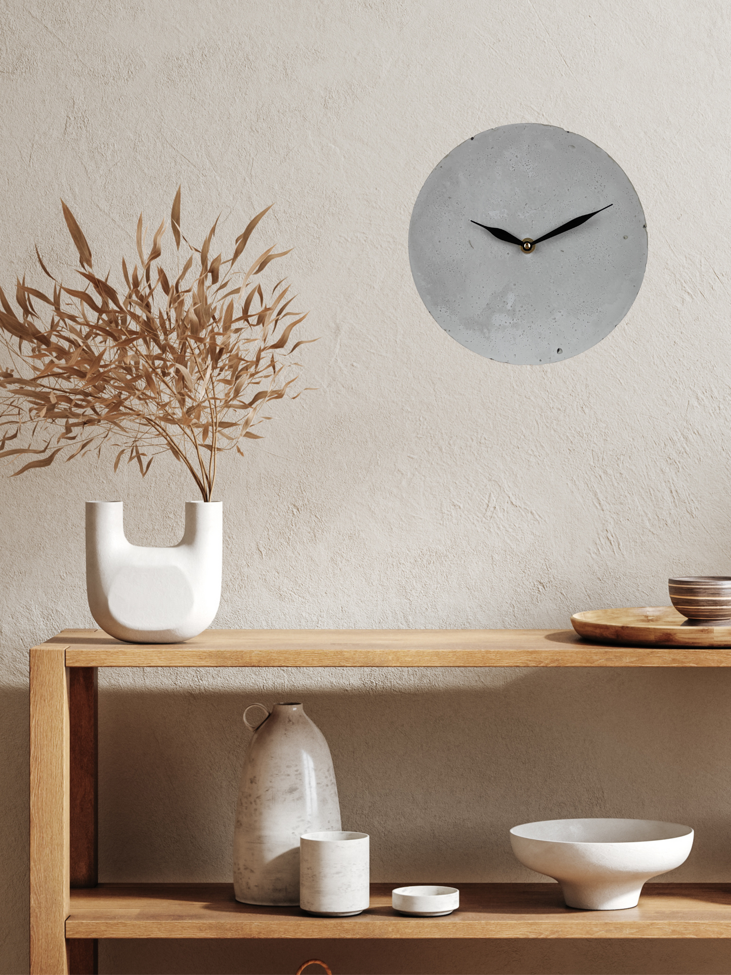 Betonuhr schlicht 27cm